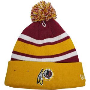 Vintage New Era Washington Redskins NFL Youth Knit Winter Hat Cap Pom Beanie
